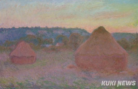 클로드 모네, 밀짚 더미(하루의 끝, 가을), 1890~91, 캔버스에 유채, 65.8 ×101cm, 시카고 미술관