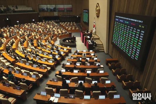국회 본회의 통과하는 윤석열 내란 사태 국정조사 특별위원회 활동기한 연장의 건 ⓒ문경덕 기자
