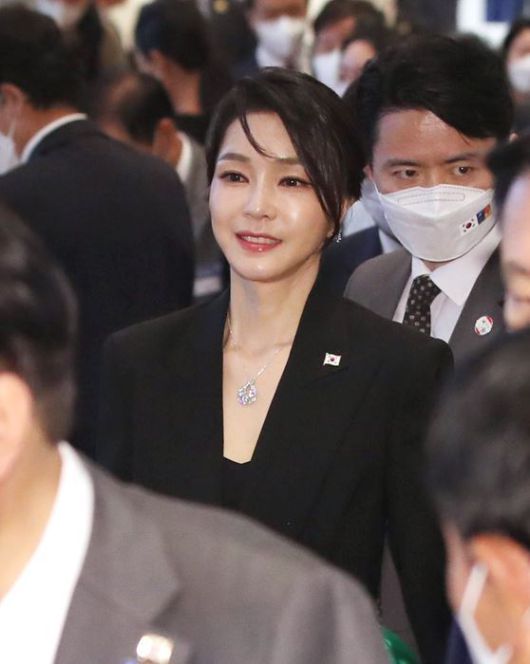 김건희 선물 다이아몬드 목걸이 ⓒ뉴시스