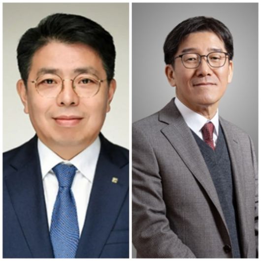 정일선 광주은행장(왼쪽), 박춘원 전북은행장(오른쪽)