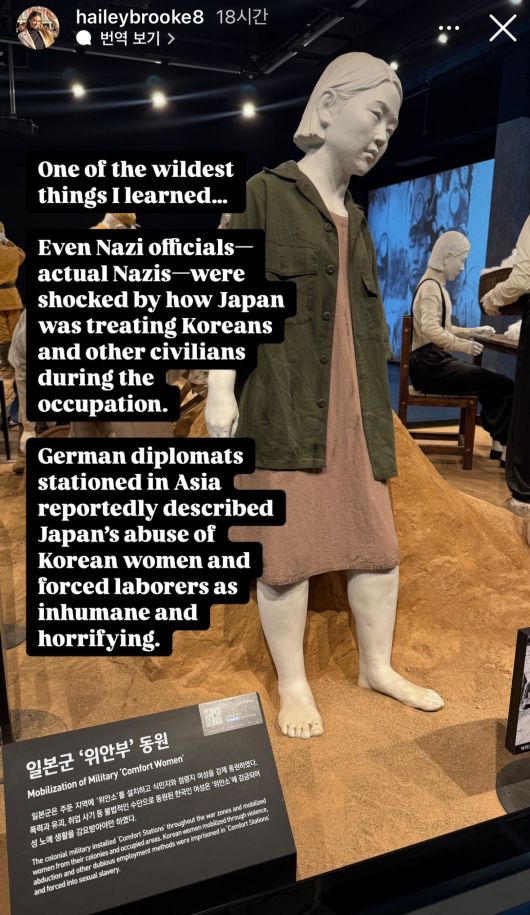 [헤일리 브룩 와이스 인스타그램 스토리]