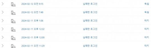 해외서 마이크로소프트 계정 로그인을 시도한 기록