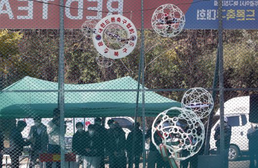 광주 북구는 매년 '북구청장배 전국 드론축구대회'를 개최하고 있다.