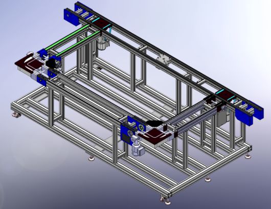 씨이케이의 컨베이어 시스템.