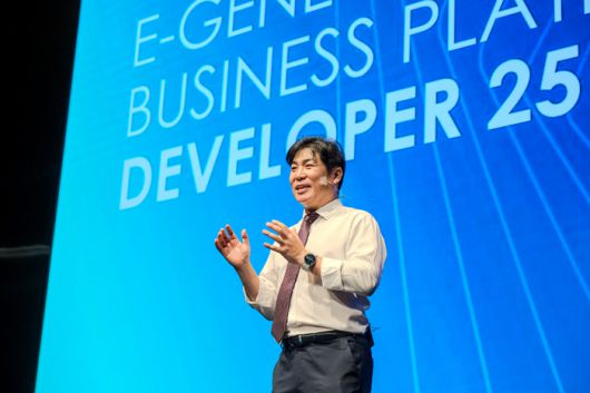 임현길 에스티이지 대표가 행사에서 개막연설을 진행했다.