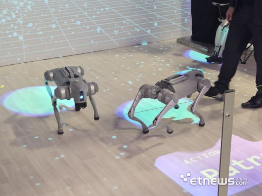 후지쯔의 공간 월드 모델 시연 장면(사진=배옥진)