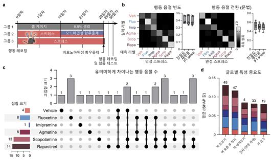 머신러닝 기반 클로저로 찾아낸 항우울제별 개별성 및 생쥐 일상행동의 차이 / KAIST