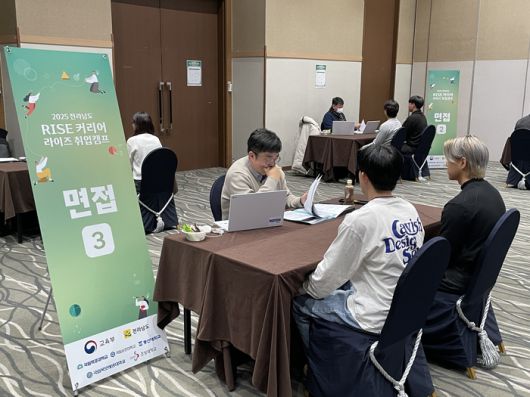 캠프에 참여한 학생들이 면접 콘테스트를 진행하고 있다.(사진=이티에듀)