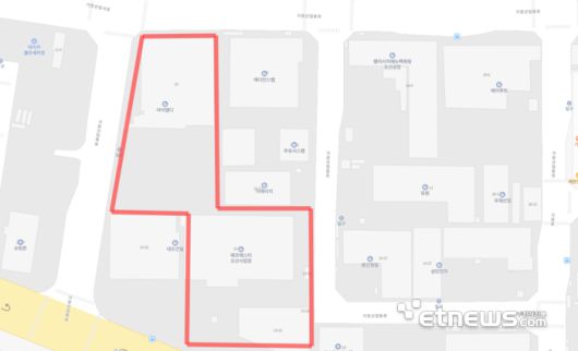 아이엠디 부지는 에프에스티의 펠리클 사업부가 위치한 오산사업장 부지와 인접해 있다. (출처: 네이버지도)