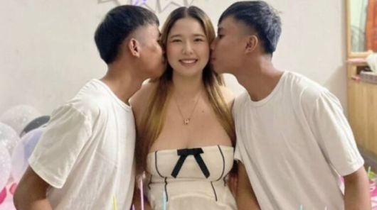 태국에서 쌍둥이 형제와 한 여성이 동시에 연인 관계를 유지하며 함께 생활하고 있다는 사연이 알려져 충격을 주고 있다. 사진=엑스