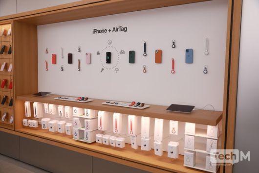 에어태그가 전시돼 있다. / 사진=이성우 기자