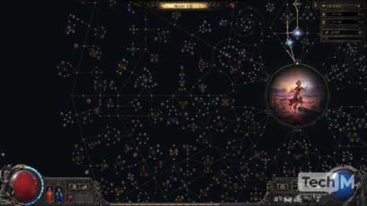 방대한 스킬트리가 중앙의 이미지를 기준으로 전방위에 뻗어있다. /사진=임경호 기자