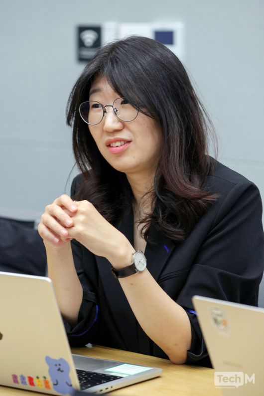 지난 13일 네이버클라우드 강남오피스에서 MAIU 기획 실무 담당 서지원 매니저가 '테크M'과 인터뷰하고 있다. /사진=임경호 기자