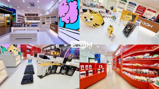 젠지 게임 익스피리언스(GGX)의 내부에서 젠지의 굿즈를 만나볼 수 있다. /사진=이소라 기자