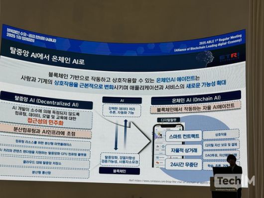 9일 서울 용산구 서울드래곤시티 랑데부홀에서 열린 '블록체인 수요-공급 협의체 2025 1차 정례회의'/ 사진=서미희 기자