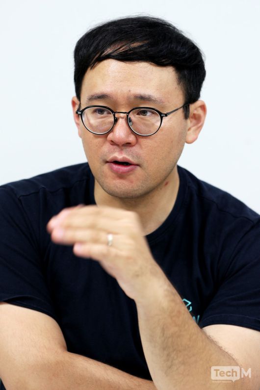 김재기 S2W 위협인텔리전스센터장이 7월 16일 경기도 성남 판교 S2W 회의실에서 '테크M'과 인터뷰하고 있다. /사진=임경호 기자