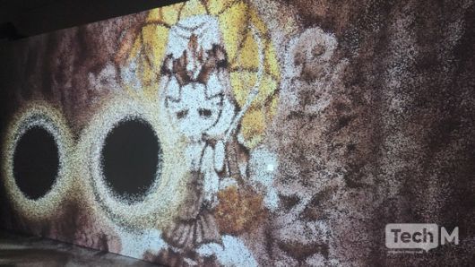 채승웅 샌드아티스트의 비움에서 채워지는 새로움 '허무'와 미디어아트 '허무의 잔상'. /사진=편지수 기자