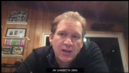 제이 감베타(Jay Gambetta) IBM 펠로우 겸 IBM 퀀텀 부사장이 15일 IBM 퀀텀 서밋 2021 기자 간담회에서 발표하고 있다. [사진=IBM]