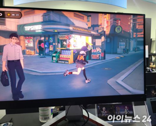 '젠레스 존 제로' 속 도시 탐색 시연 화면. [사진=박예진 기자]