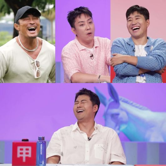 이날 함께 출연한 이종격투기 선수 추성훈과 가수 은지원 역시 사기당한 경험이 있다고 밝혔다. [사진=KBS2 TV 제공]