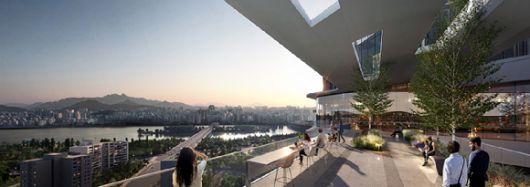 HDC현대산업개발이 제시한 서울 용산정비창 전면1구역의 스카이라인 브릿지.  [사진=HDC현대산업개발]