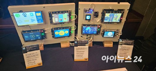 ST마이크로일렉트로닉스의 신제품 STM32 시리즈 제품 시연존. [사진=박지은 기자]