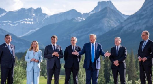 G7 정상들이 한자리에 모여 있다. [사진=AFP/연합뉴스]