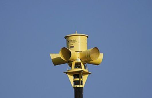 소방서에 설치된 사이렌 덕분에 미국 텍사스주 컴포트 주민들은 대참사를 막을 수 있었다. 사진은 해당 사이렌 [사진=AP/연합뉴스]