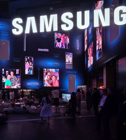 영국 런던 아우터넷에 열린 '갤럭시 익스피리언스 스페이스' 전경. [사진=마우로 포르치니 사장 인스타그램]