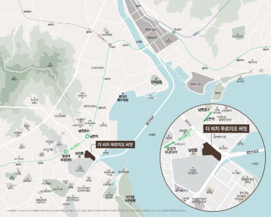 더 비치 푸르지오 써밋 위치도. [사진=대우건설]
