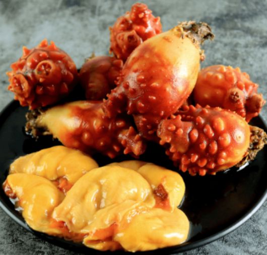 멍게비빔밥의 주재료인 멍게는 다양한 건강 효능을 가지고 있다. 사진은 통영 멍게. [사진=오아시스마켓]