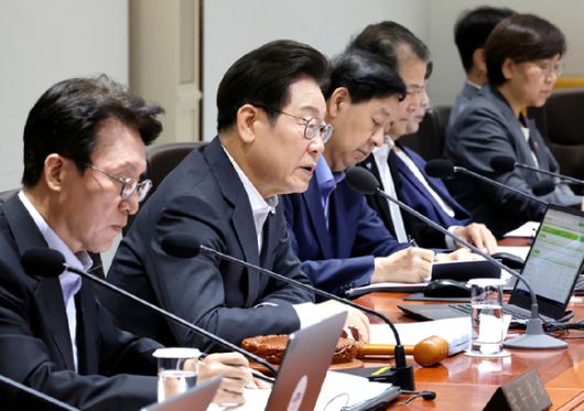 이재명 대통령이 지난 22일 서울 용산 대통령실 청사에서 열린 국무회의를 주재하고 있다. 2025.7.22 [사진=연합뉴스]