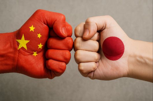 중국 일본 대립 이미지. AI로 생성된 사진 [사진=챗GPT 생성 이미지]