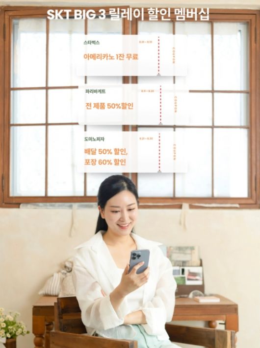 SKT BIG 3 릴레이 할인 멤버십 [사진=SKT]