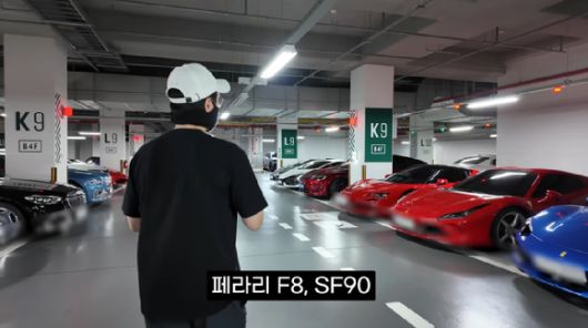 시그니엘 주차장 [사진=터보832 유튜브 캡처]