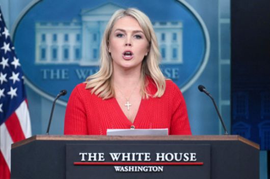 캐롤라인 레빗 백악관 대변인이 지난 5월 29일(현지시간) 백악관에서 정례브리핑을 하고 있다.  [사진=AFP/연합뉴스]