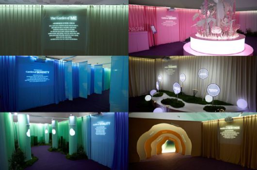 컬리뷰티페스타 2025 행사장 입구에 마련된 5개의 정원 공간. 해당 공간에서는 컬리의 뷰티 큐레이션을 체험할 수 있다. [사진=컬리]