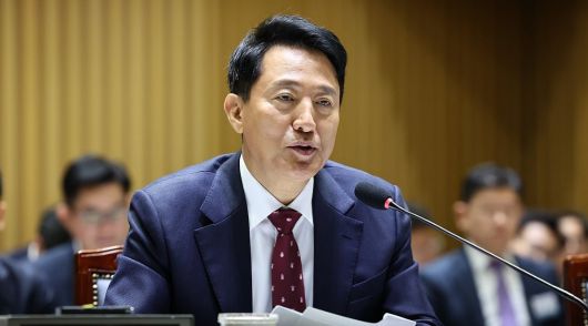 오세훈 서울시장이 20일 서울시청에서 열린 서울시에 대한 국회 국토교통위원회 국정감사에서 위원들의 질의에 답하고 있다. 2025.10.20 [사진=연합뉴스]