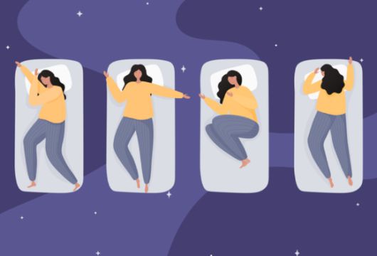 왼쪽부터 옆으로 자기, 정자세, 태아 자세, 엎드린 자세. [사진=픽사베이]