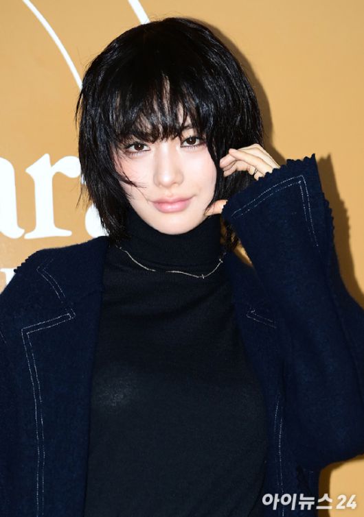 배우 나나가 지난 2024년 10월 30일 오후 서울 강남구 신사동 인근에서 열린 막스마라 재킷 서클 인 서울 팝업 포토콜 행사에 참석하고 있다. [사진=정소희 기자]