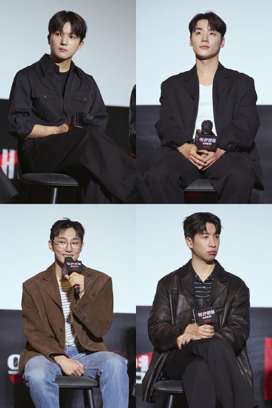 배우 최민영, 이민재, 배나라, 유수빈이 '약한영웅 홈커밍 GV'에 참석해 팬들을 만나고 있다. [사진=넷플릭스]