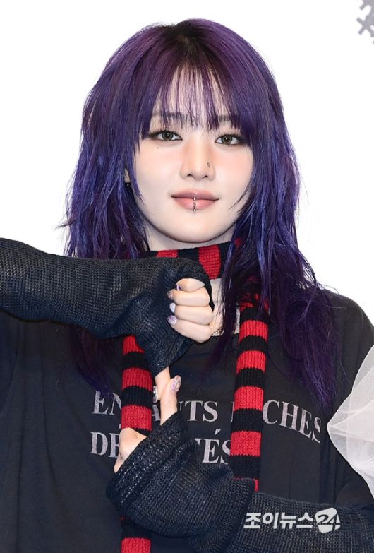 그룹 아이들 민니가 19일 오후 서울 강남구 조선 팰리스 서울 강남에서 열린 아이들(i-dle) 미니 8집 '위 아(We are)' 기자간담회에 참석하고 있다. [사진=정소희 기자]