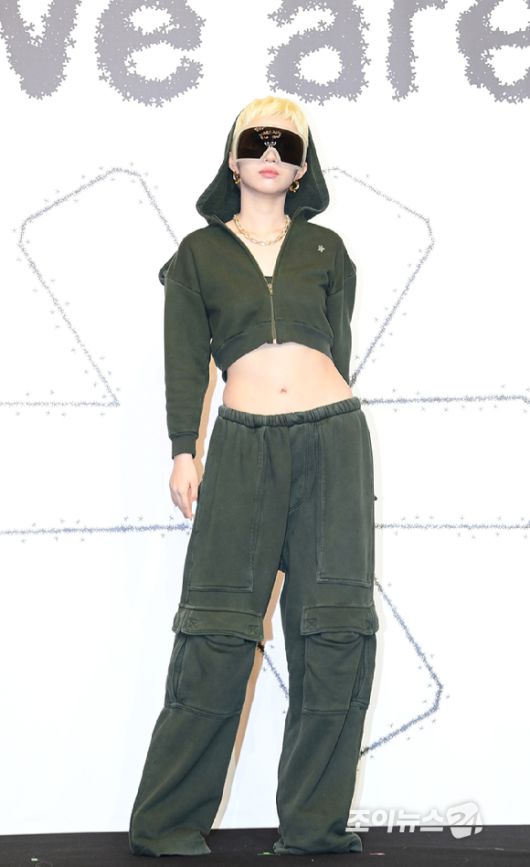 그룹 아이들 소연이 19일 오후 서울 강남구 조선 팰리스 서울 강남에서 열린 아이들(i-dle) 미니 8집 '위 아(We are)' 기자간담회에 참석하고 있다. [사진=정소희 기자]