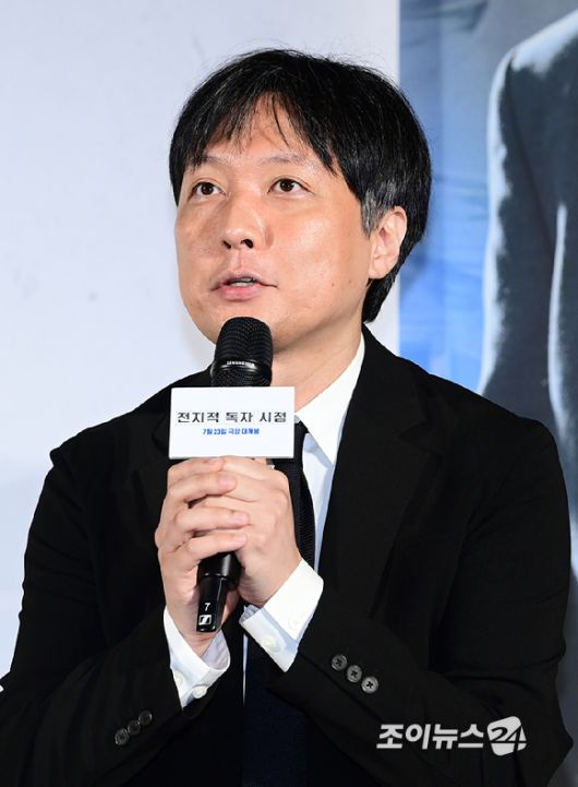 영화 감독 김병우가 17일 오전 서울 광진구 자양동 롯데시네마 건대입구점에서 열린 영화 '전지적 독자 시점' 제작보고회에 참석하고 있다. [사진=정소희 기자]