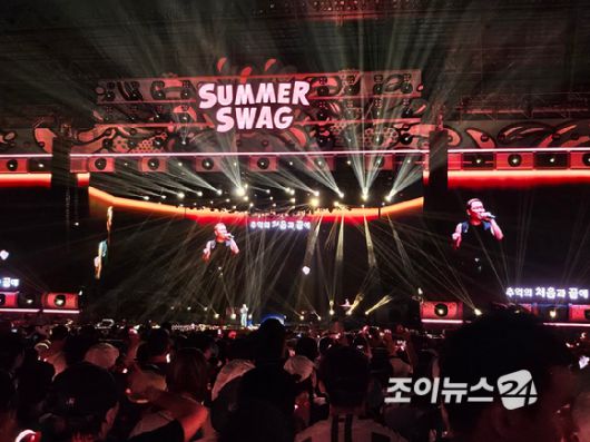 28일 인천 아시아드 주경기장에서 '싸이흠뻑쇼 2025' 콘서트가 개최됐다. [사진=이미영 기자]