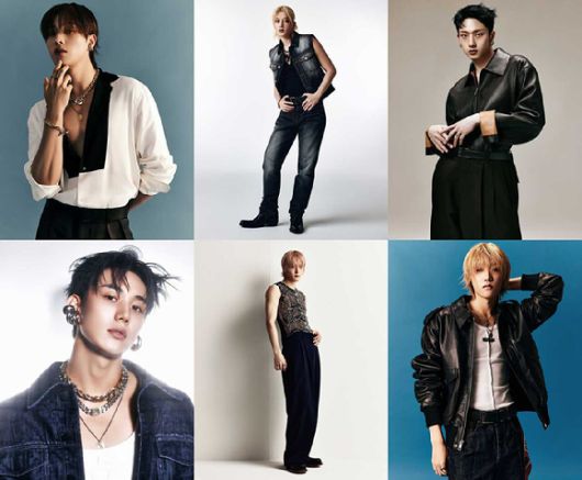 그룹 피원하모니가 화보 촬영에서 포즈를 취하고 있다. [사진=ICON]