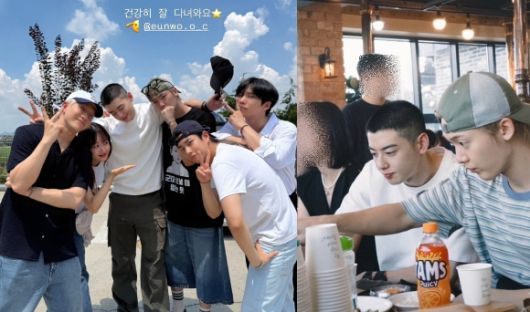 차은우 [사진=윤산하, 최유정 SNS]