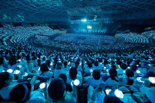 플레이브가 올림픽공원 KSPO DOME에서 첫 번째 아시아 투어 '2025 플레이브 아시아 투어 - '대시: 퀀텀 리프 인 서울'(2025 PLAVE Asia Tour 'DASH: Quantum Leap in Seoul')'을 개최했다. 사진은 공연장 전경. [사진=블래스트]