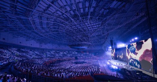 플레이브가 올림픽공원 KSPO DOME에서 첫 번째 아시아 투어 '2025 플레이브 아시아 투어 - '대시: 퀀텀 리프 인 서울'(2025 PLAVE Asia Tour 'DASH: Quantum Leap in Seoul')'을 개최했다. 사진은 공연장 전경. [사진=블래스트]