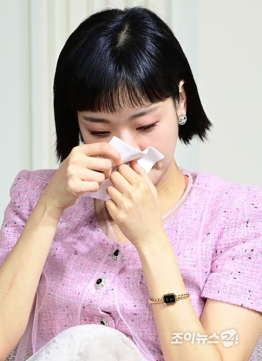 배우 김고은이 5일 오전 서울 중구 앰버서더 서울 풀만 호텔에서 열린 넷플릭스 시리즈 '은중과 상연' 제작발표회에 참석하고 있다. [사진=정소희 기자]